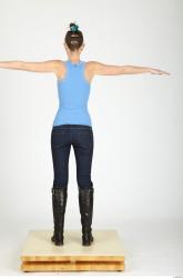 Whole Body Woman T poses Casual Underweight Studio photo references